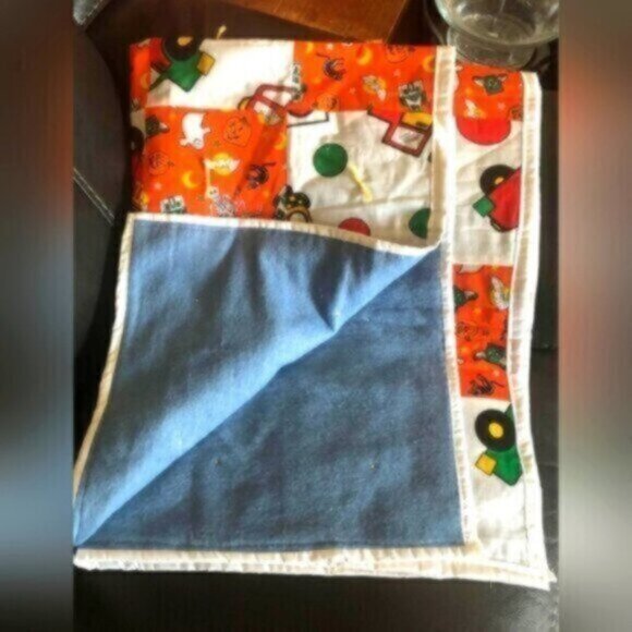 Halloween  Patchwork Blanket  Truck Theme NEW - Picture 1 of 5